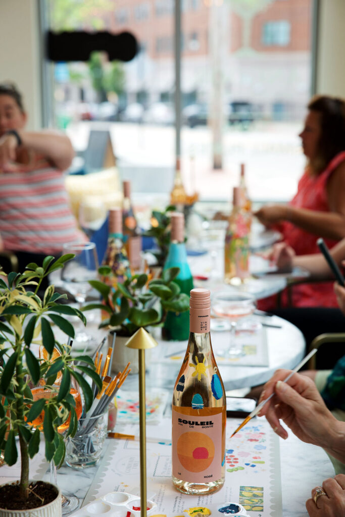 Paint your own wine bottles